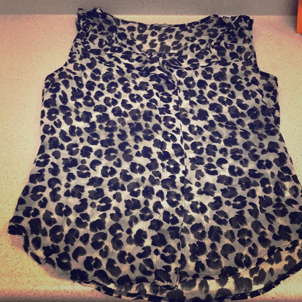 Charlotte Russe leopard print top.